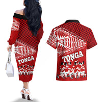tonga-rugby-couples-matching-off-the-shoulder-long-sleeve-dress-and-hawaiian-shirt-sipi-tau-dance-ngatu-pattern