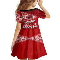 Tonga Rugby Family Matching Summer Maxi Dress and Hawaiian Shirt Sipi Tau Dance Ngatu Pattern LT03 - Polynesian Pride