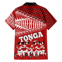 Tonga Rugby Hawaiian Shirt Sipi Tau Dance Ngatu Pattern LT03 - Polynesian Pride