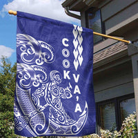 Cook Islands Vaa Polynesian Art Tattoo Garden Flag Blue Color