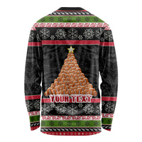 Personalized New Zealand Meri Kirihimete Long Sleeve Shirt Maori Warrior with Rugby Christmas Tree LT03 - Polynesian Pride