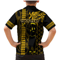 Custom Hawaii Family Matching Mermaid Dress and Hawaiian Shirt Ukelele and Hula Girl Mix Kakau Pattern LT03 - Polynesian Pride