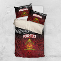 Personalised The Kingitanga - Maori King Movement Bedding Set Ko Te Mana Motuhake Emblem with Silver Ferns and Polynesian Art Tattoo