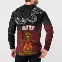 Personalised The Kingitanga - Maori King Movement Button Sweatshirt Ko Te Mana Motuhake Emblem with Silver Ferns and Polynesian Art Tattoo