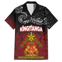 Personalised The Kingitanga - Maori King Movement Family Matching Off Shoulder Maxi Dress and Hawaiian Shirt Ko Te Mana Motuhake Emblem with Silver Ferns and Polynesian Art Tattoo