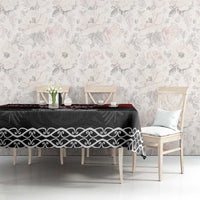 Personalised The Kingitanga - Maori King Movement Tablecloth Te Paki-o-Matariki with Silver Ferns and Polynesian Art Tattoo
