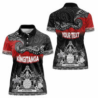 Personalised Maori King Movement Women Polo Shirt Te Paki-o-Matariki with Silver Ferns and Polynesian Art Tattoo LT03 - Polynesian Pride