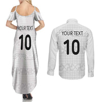 Custom Tonga Ngatu Art Rugby Mate Ma'a Couples Matching Summer Maxi Dress and Long Sleeve Button Shirt - Polynesian Pride