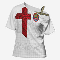 Custom Tonga Ngatu Art Rugby Mate Ma'a Cross Shoulder Shirt - Polynesian Pride