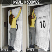 Custom Tonga Ngatu Art Rugby Mate Ma'a Door Cover - Polynesian Pride