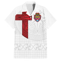 Custom Tonga Ngatu Art Rugby Mate Ma'a Family Matching Off Shoulder Maxi Dress and Hawaiian Shirt - Polynesian Pride
