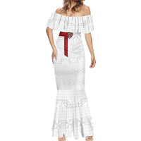 Custom Tonga Ngatu Art Rugby Mate Ma'a Mermaid Dress - Polynesian Pride