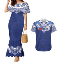 Custom Samoa Rugby Couples Matching Mermaid Dress and Hawaiian Shirt Pacific Motifs - Polynesian Pride
