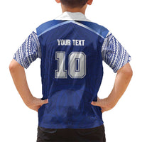 Custom Samoa Rugby Family Matching Long Sleeve Bodycon Dress and Hawaiian Shirt Pacific Motifs - Polynesian Pride