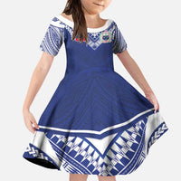 Custom Samoa Rugby Family Matching Long Sleeve Bodycon Dress and Hawaiian Shirt Pacific Motifs - Polynesian Pride