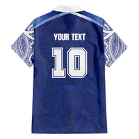 Custom Samoa Rugby Family Matching Short Sleeve Bodycon Dress and Hawaiian Shirt Pacific Motifs - Polynesian Pride