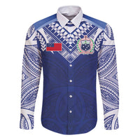 Custom Samoa Rugby Family Matching Summer Maxi Dress and Hawaiian Shirt Pacific Motifs - Polynesian Pride