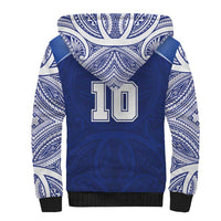 Custom Samoa Rugby Sherpa Hoodie Pacific Motifs - Polynesian Pride