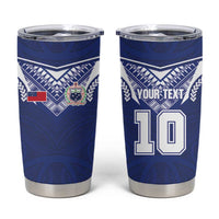 Custom Samoa Rugby Tumbler Cup Pacific Motifs - Polynesian Pride