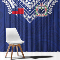 Samoa Rugby Window Curtain Pacific Motifs - Polynesian Pride