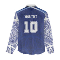 Custom Samoa Rugby Women Casual Shirt Pacific Motifs - Polynesian Pride