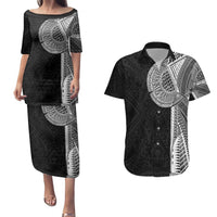 Samoan Tatau Couples Matching Puletasi and Hawaiian Shirt Art Tribal Traditional Tattoos - Polynesian Pride