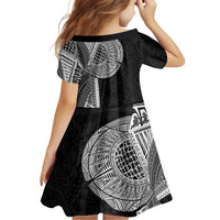Samoan Tatau Family Matching Long Sleeve Bodycon Dress and Hawaiian Shirt Art Tribal Traditional Tattoos LT03 - Polynesian Pride