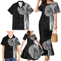 Samoan Tatau Family Matching Mermaid Dress and Hawaiian Shirt Art Tribal Traditional Tattoos LT03 - Polynesian Pride