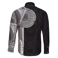 Samoan Tatau Family Matching Off The Shoulder Long Sleeve Dress and Hawaiian Shirt Art Tribal Traditional Tattoos LT03 - Polynesian Pride