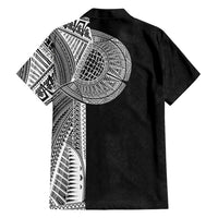 Samoan Tatau Family Matching Off Shoulder Maxi Dress and Hawaiian Shirt Art Tribal Traditional Tattoos LT03 - Polynesian Pride