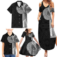 Samoan Tatau Family Matching Summer Maxi Dress and Hawaiian Shirt Art Tribal Traditional Tattoos LT03 - Polynesian Pride