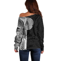 Samoan Tatau Off Shoulder Sweater Art Tribal Traditional Tattoos - Polynesian Pride
