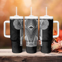 Samoan Tatau Tumbler With Handle Art Tribal Traditional Tattoos - Polynesian Pride