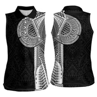 Samoan Tatau Women Sleeveless Polo Shirt Art Tribal Traditional Tattoos - Polynesian Pride