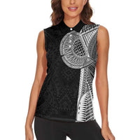 Samoan Tatau Women Sleeveless Polo Shirt Art Tribal Traditional Tattoos - Polynesian Pride