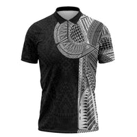 Samoan Tatau Zipper Polo Shirt Art Tribal Traditional Tattoos - Polynesian Pride