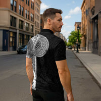 Samoan Tatau Zipper Polo Shirt Art Tribal Traditional Tattoos - Polynesian Pride