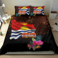 Kiribati Flag and Fireworks Bedding Set First Place Welcome the New Year - Polynesian Pride