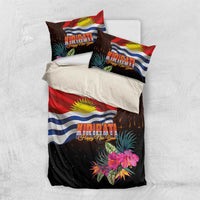 Kiribati Flag and Fireworks Bedding Set First Place Welcome the New Year - Polynesian Pride
