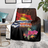 Kiribati Flag and Fireworks Blanket First Place Welcome the New Year - Polynesian Pride