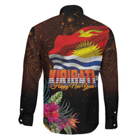 Kiribati Flag and Fireworks Family Matching Off Shoulder Maxi Dress and Hawaiian Shirt First Place Welcome the New Year LT03 - Polynesian Pride