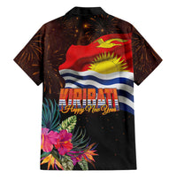 Kiribati Flag and Fireworks Family Matching Summer Maxi Dress and Hawaiian Shirt First Place Welcome the New Year LT03 - Polynesian Pride