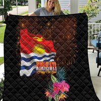 Kiribati Flag and Fireworks Quilt First Place Welcome the New Year - Polynesian Pride