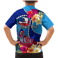 Personalised Haiti 220th Anniversary Independence Day Family Matching Mermaid Dress and Hawaiian Shirt Ayiti Flower with Polynesian Pattern LT03 - Polynesian Pride