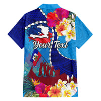 Personalised Haiti 220th Anniversary Independence Day Family Matching Tank Maxi Dress and Hawaiian Shirt Ayiti Flower with Polynesian Pattern LT03 - Polynesian Pride