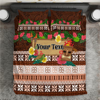 Pasifika Festival Auckland Bedding Set Polynesian Tribal with Pacific Pattern Brown Color