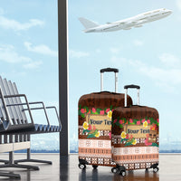 Pasifika Festival Auckland Luggage Cover Polynesian Tribal with Pacific Pattern Brown Color