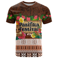 Pasifika Festival Auckland T Shirt Polynesian Tribal with Pacific Pattern Brown Color LT03 Brown - Polynesian Pride