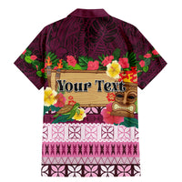 Pasifika Festival Auckland Family Matching Mermaid Dress and Hawaiian Shirt Polynesian Tribal with Pacific Pattern Pink Color LT03 - Polynesian Pride