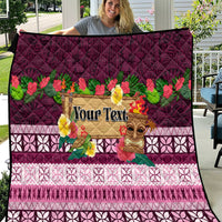 Pasifika Festival Auckland Quilt Polynesian Tribal with Pacific Pattern Pink Color
